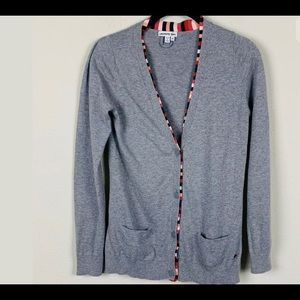 Lacoste Gray Letterman Cardigan
